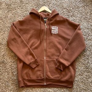 Justify Brown Zip-Up Hoodie